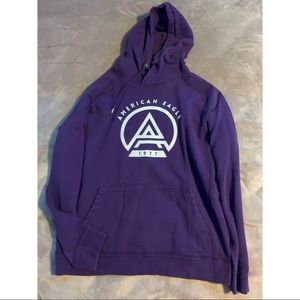 A purple American eagle hooded sweatshirt